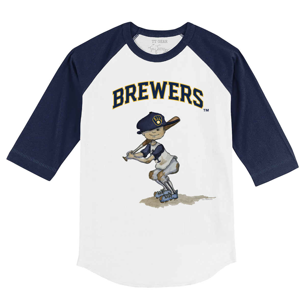 Baseball Mickey Team Milwaukee Brewers Youth T-Shirt 