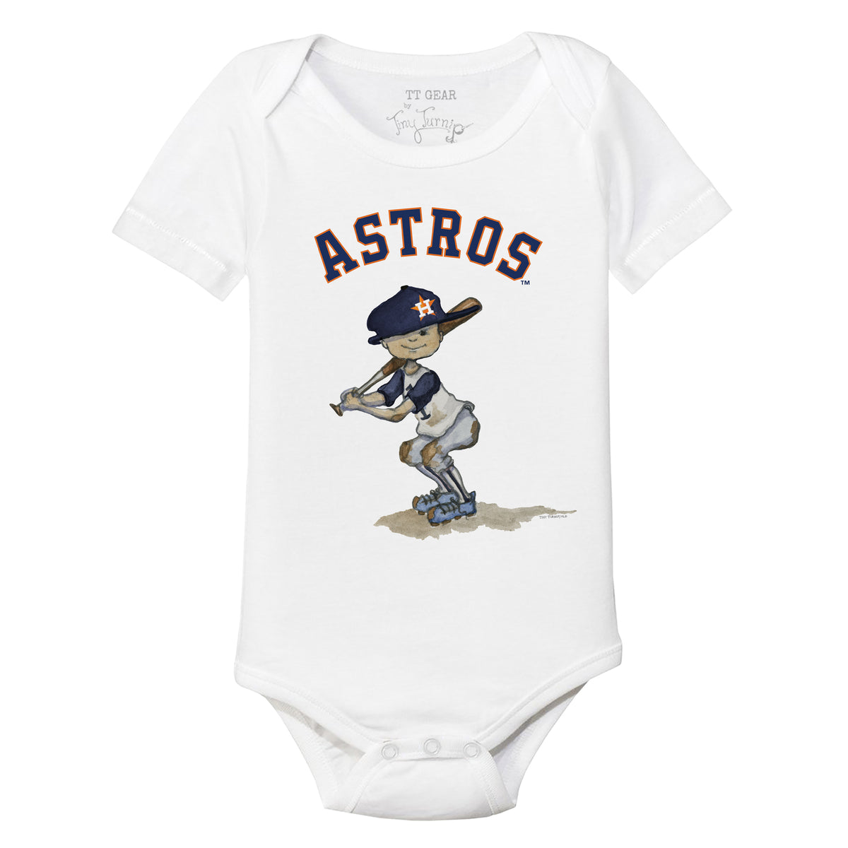 Houston Astros Stacked Short Sleeve Snapper 18M / Navy Blue