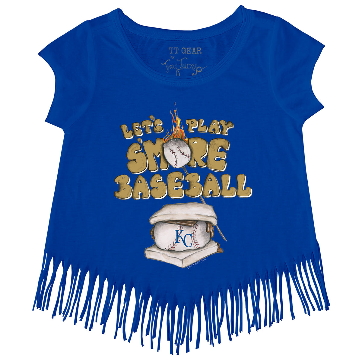 Kansas City Royals Tiny Turnip Toddler State Outline T-Shirt - Royal