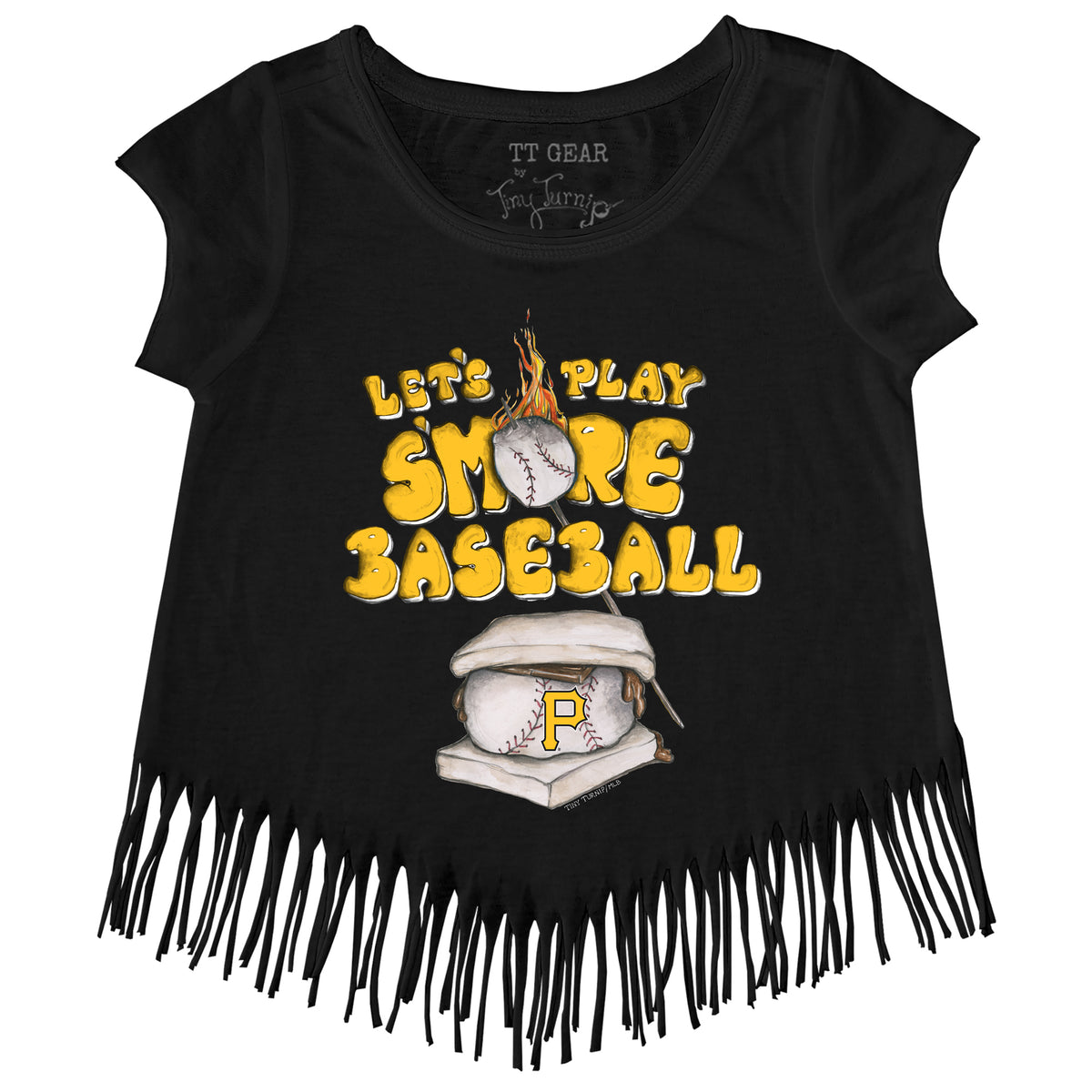 Lids Pittsburgh Pirates Tiny Turnip Women's Stitched Baseball 3/4-Sleeve Raglan  T-Shirt - White/Black