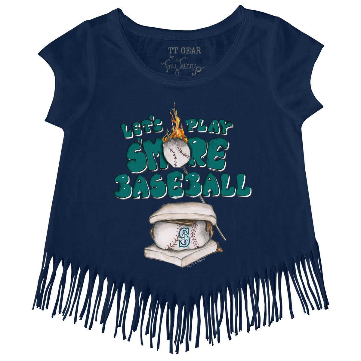 Seattle Mariners Tiny Turnip Infant Lucky Charm T-Shirt - White