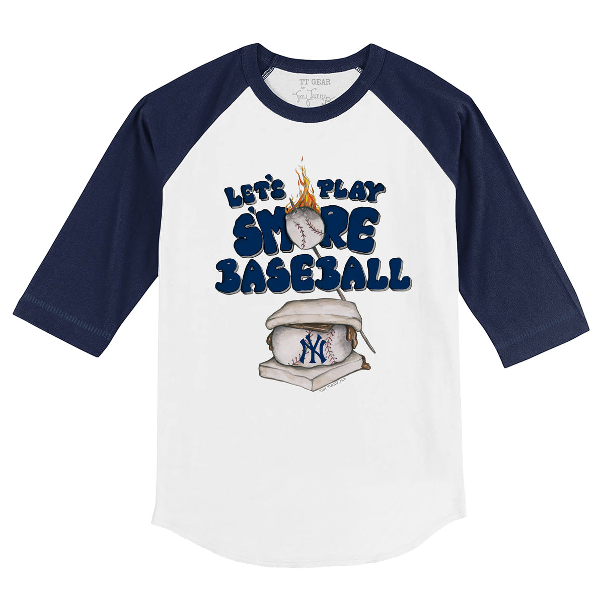 Cleveland Guardians Nacho Helmet 3/4 Navy Blue Sleeve Raglan Youth Small (6-8)