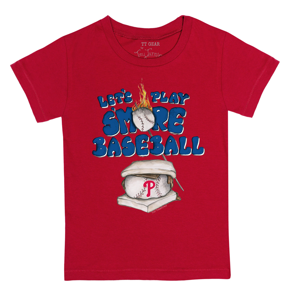 Women's Tiny Turnip White Philadelphia Phillies S'mores T-Shirt 