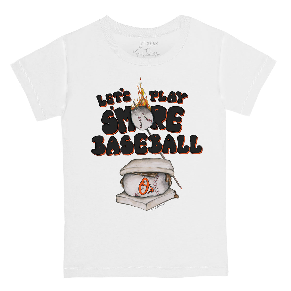 Youth Tiny Turnip White Baltimore Orioles Spit Ball T-Shirt Size: Small