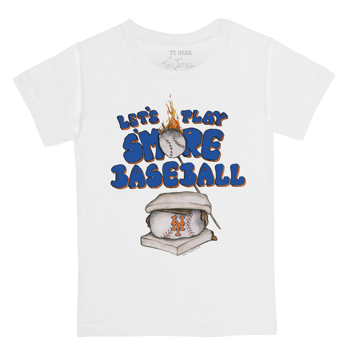 New York Mets Sundae Helmet Tee Shirt Youth XL (12-14) / White