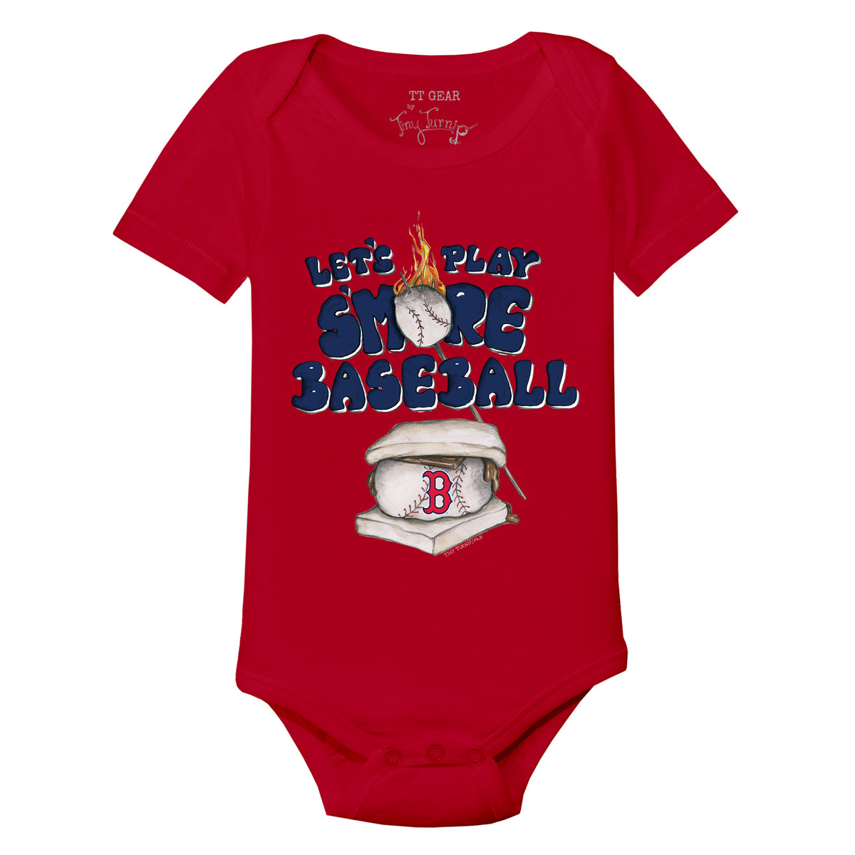 Custom MLB Boston Red Sox Logo Short Sleeve Baby Infant Bodysuit