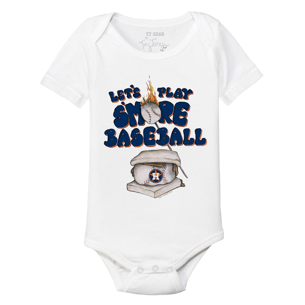 Houston Astros Baseball Love Short Sleeve Snapper 24M / Navy Blue