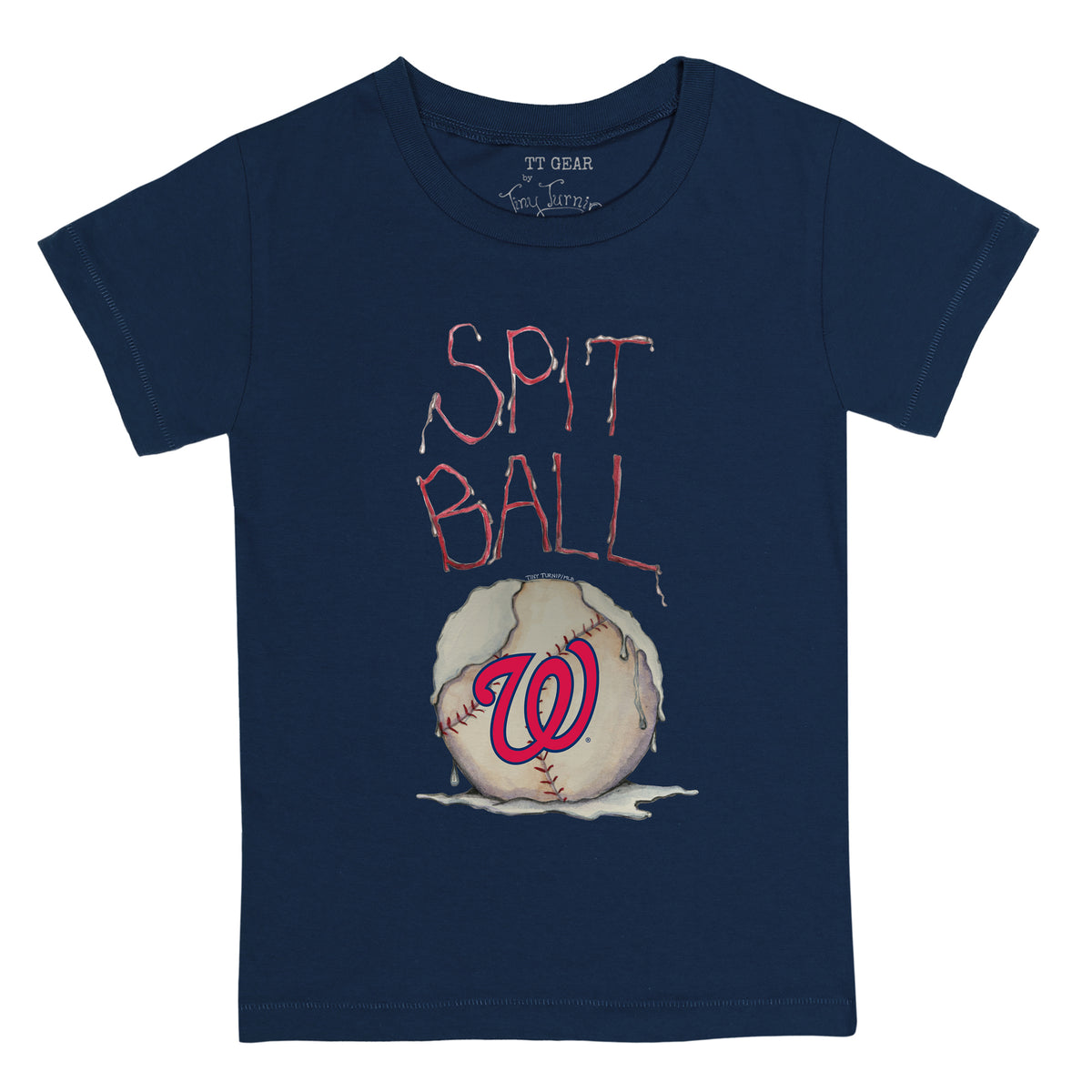 Washington Nationals Tiny Turnip Women's Spit Ball 3/4-Sleeve