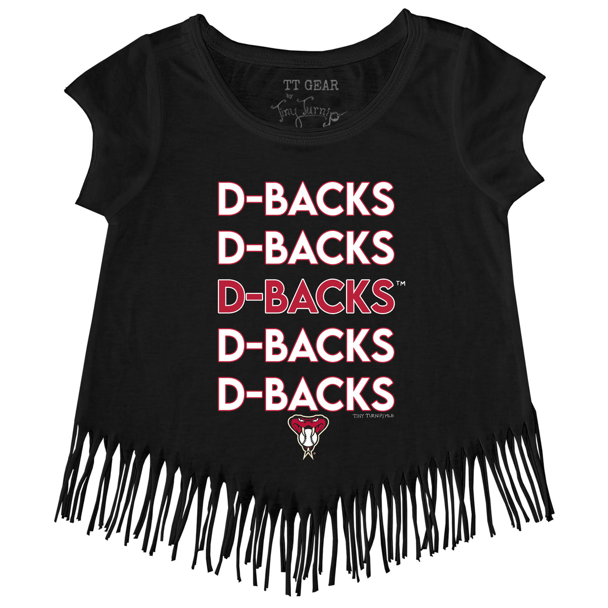 Arizona Diamondbacks Tiny Turnip Women's I Love Dad 3/4-Sleeve Raglan T- Shirt - White/Black