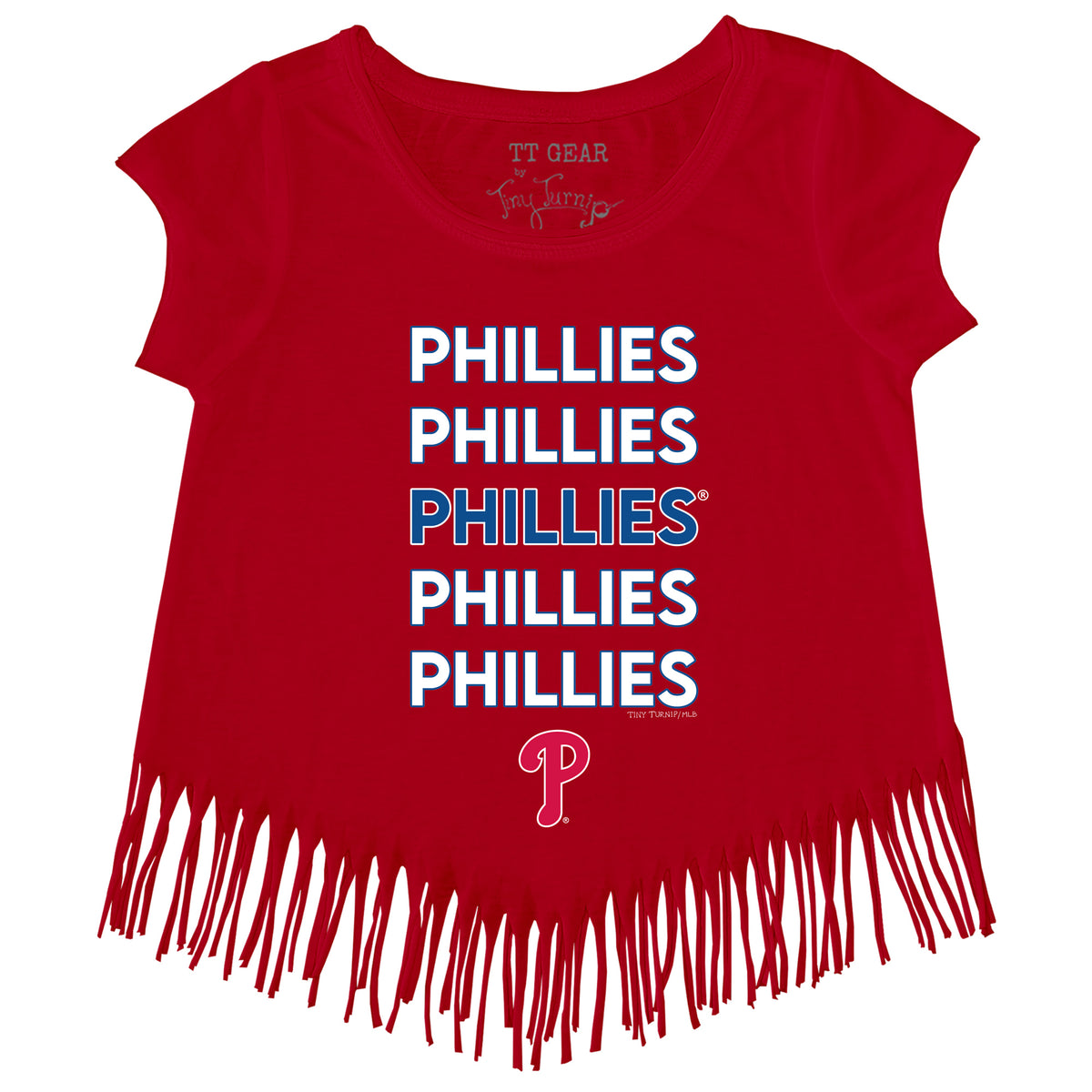 Youth Tiny Turnip White Philadelphia Phillies State Outline T-Shirt Size: Large