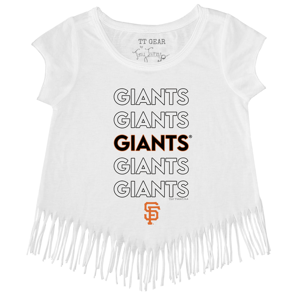 San Francisco Giants Heart Lolly Fringe Tee 5T / Black