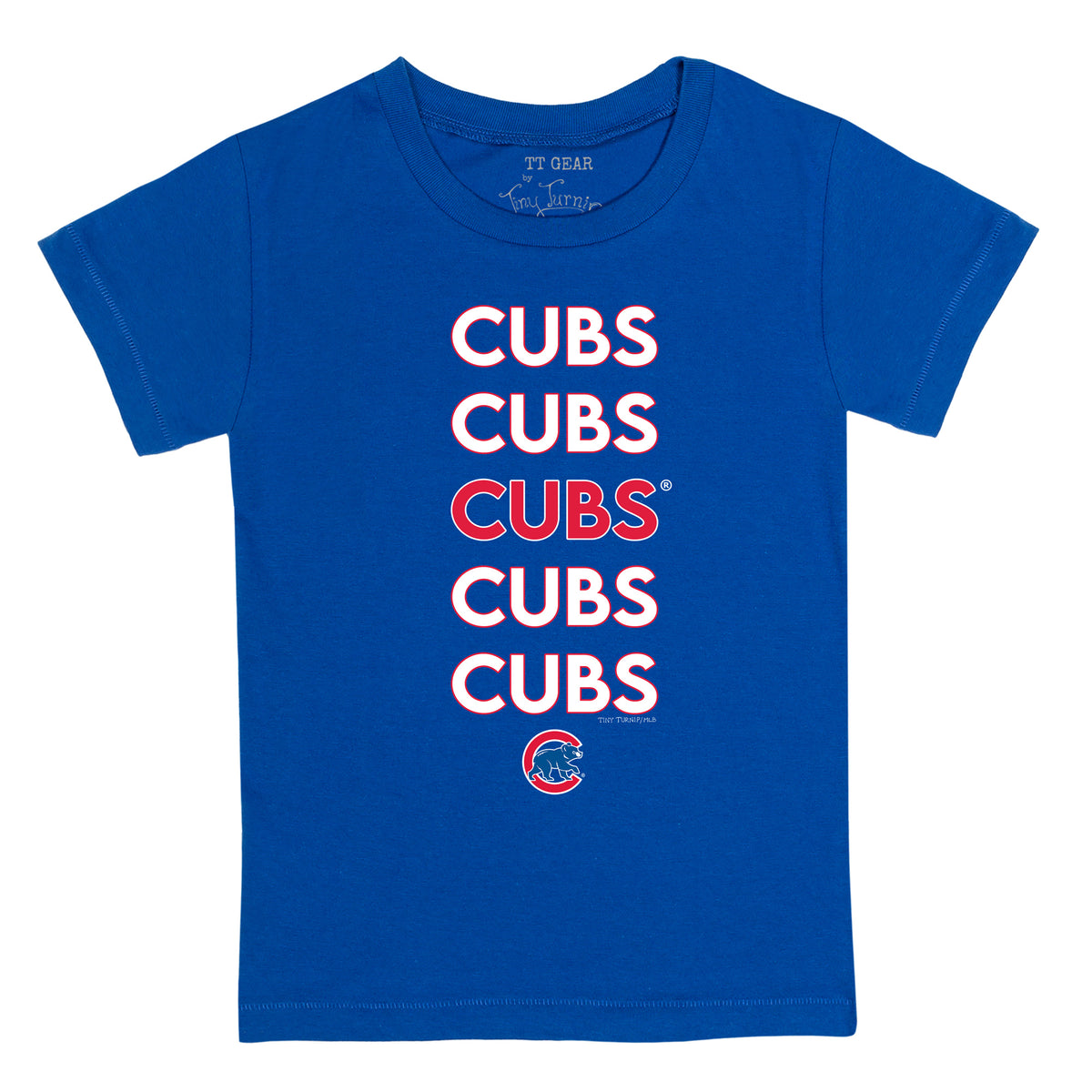 Youth Tiny Turnip White Chicago Cubs Stega T-Shirt