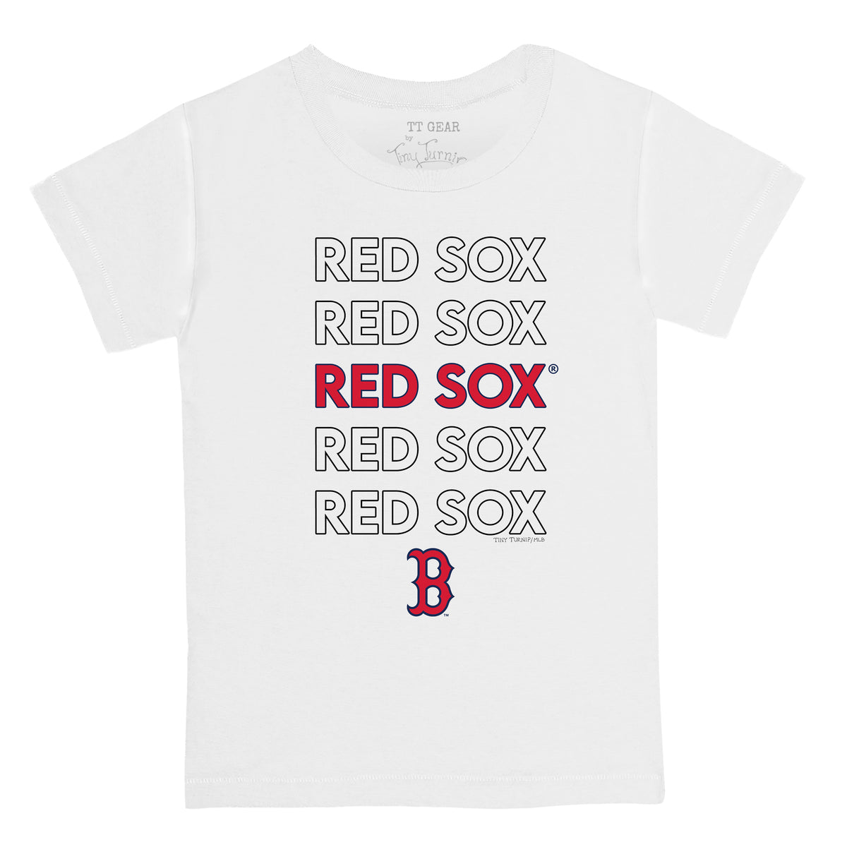 Women's Tiny Turnip White Boston Red Sox Slugger T-Shirt Size: Large