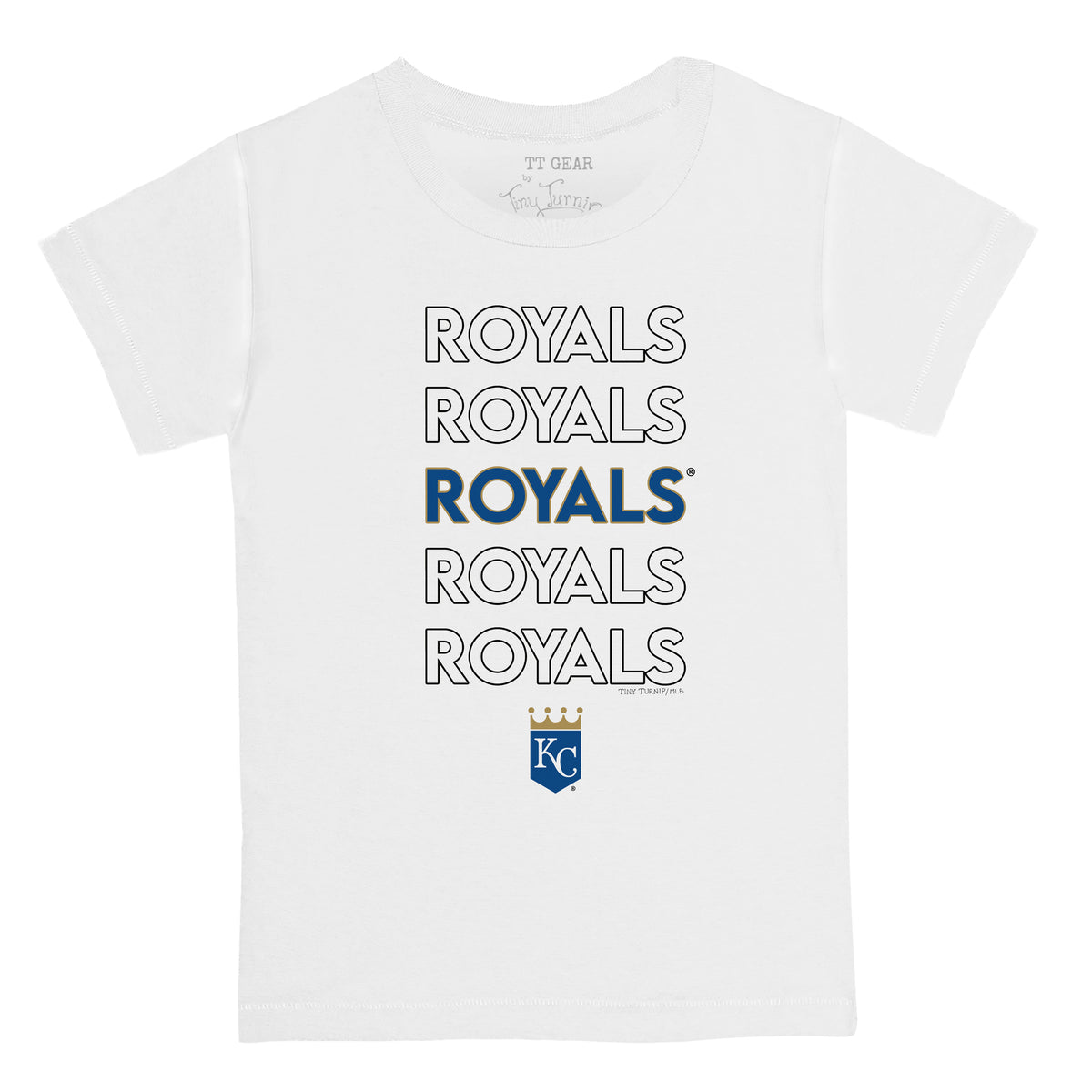 Youth Tiny Turnip White Kansas City Royals Team Slugger T-Shirt Size: Extra Large