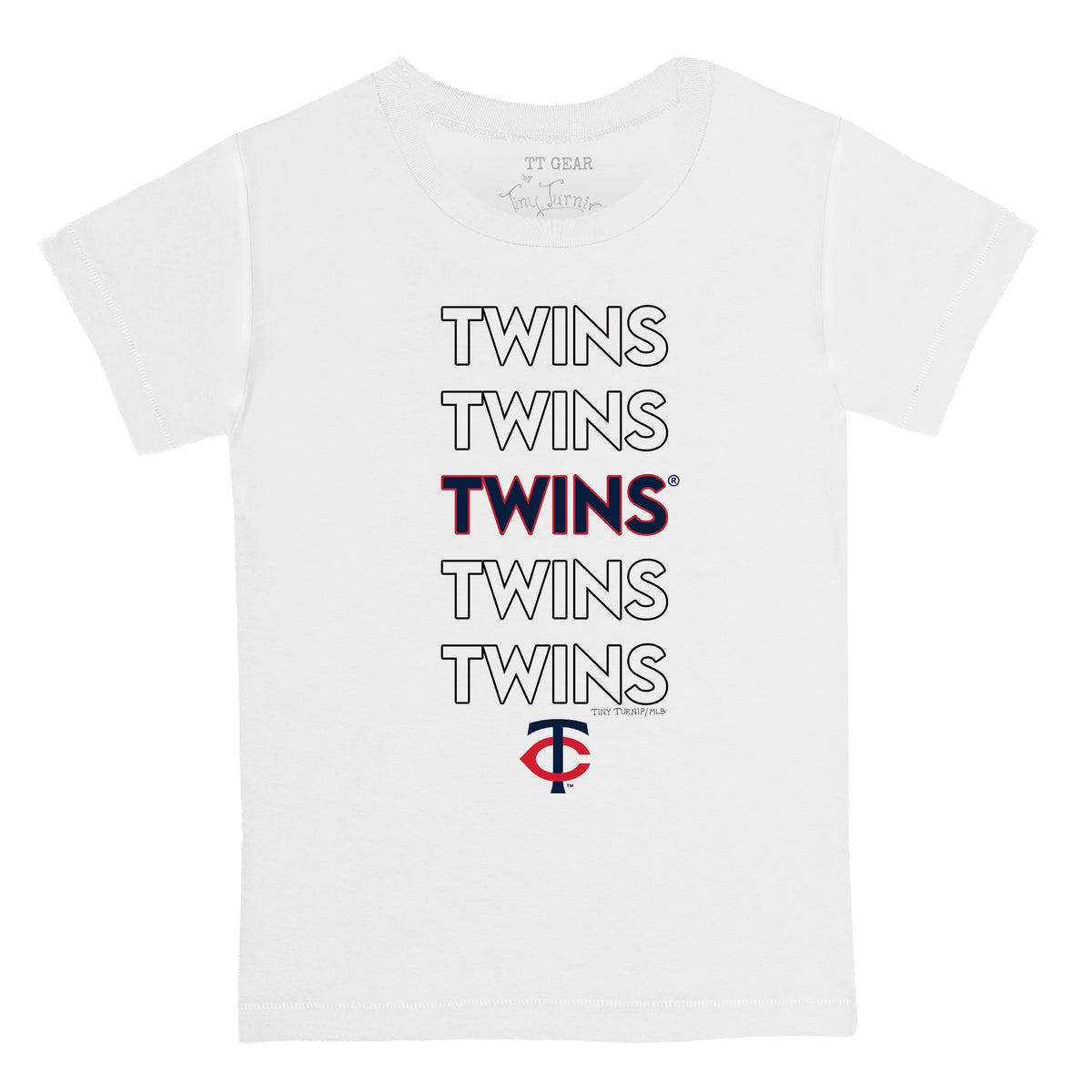 Chicago Cubs Tiny Turnip Toddler Baseball Bow T-Shirt - White