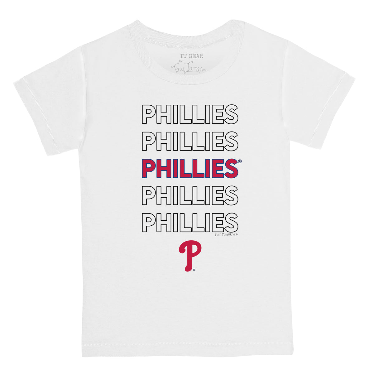 Youth Tiny Turnip White Philadelphia Phillies Triple Scoop T-Shirt Size: Small