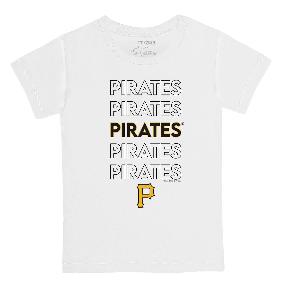 Lids Pittsburgh Pirates Tiny Turnip Youth Baseball Bow T-Shirt - White