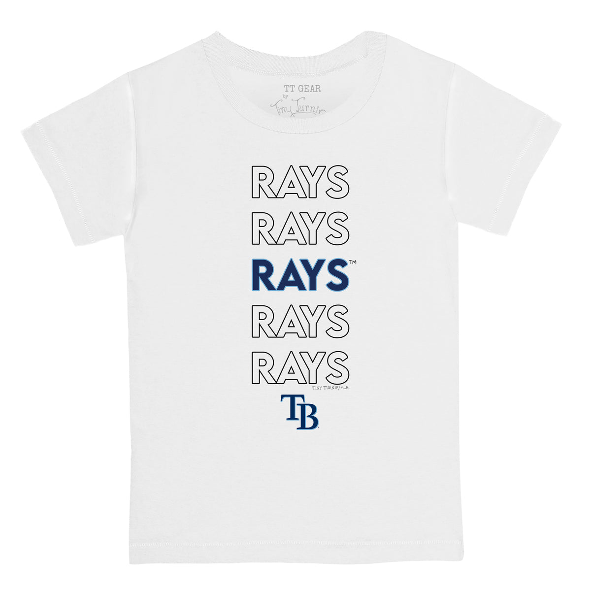 Youth Tiny Turnip Navy Tampa Bay Rays State Outline T-Shirt Size: Small