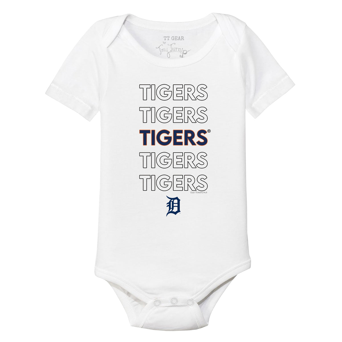 Detroit Tigers I Love Dad Short Sleeve Snapper