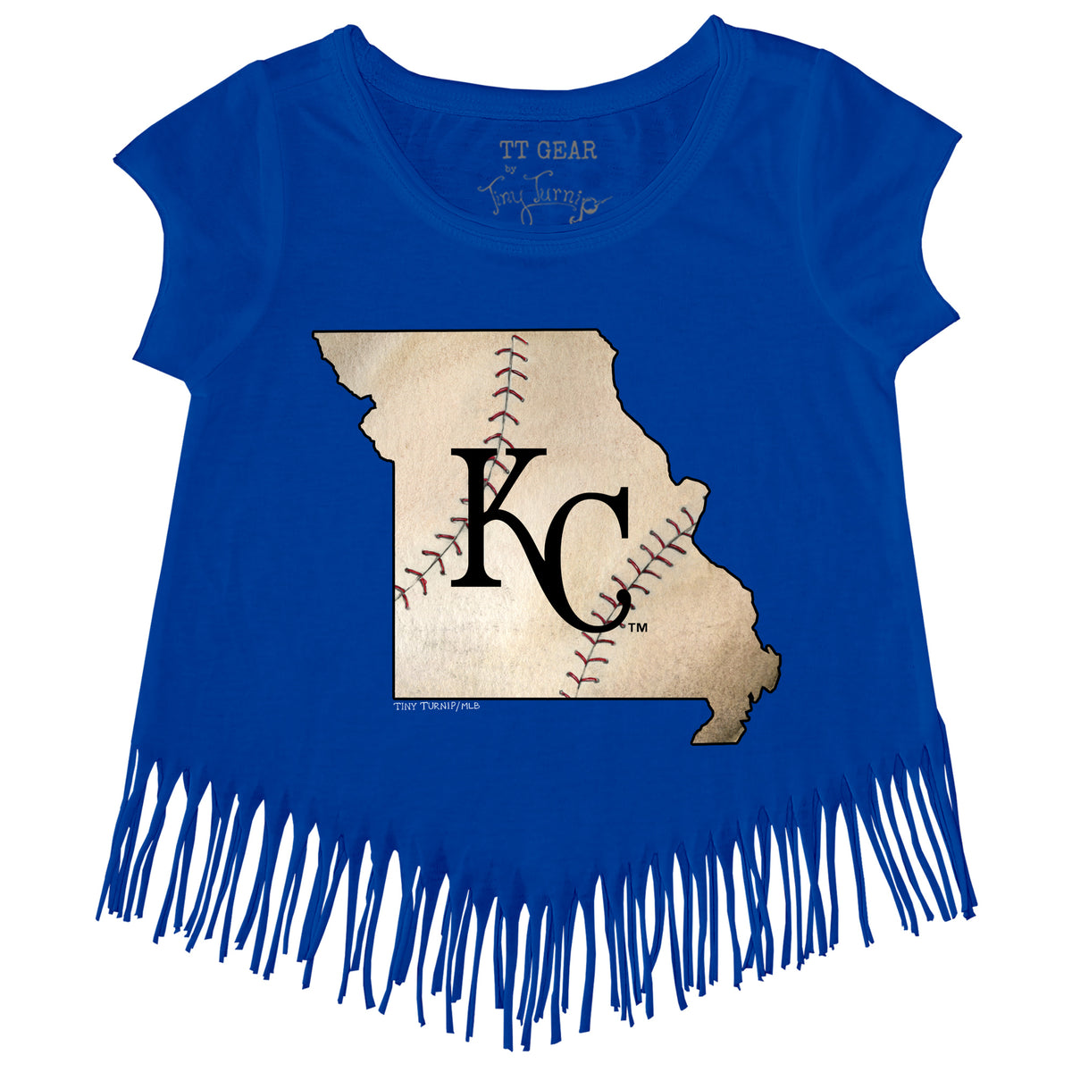 Kansas City Royals Hot Bats Fringe Tee 3T / Royal Blue