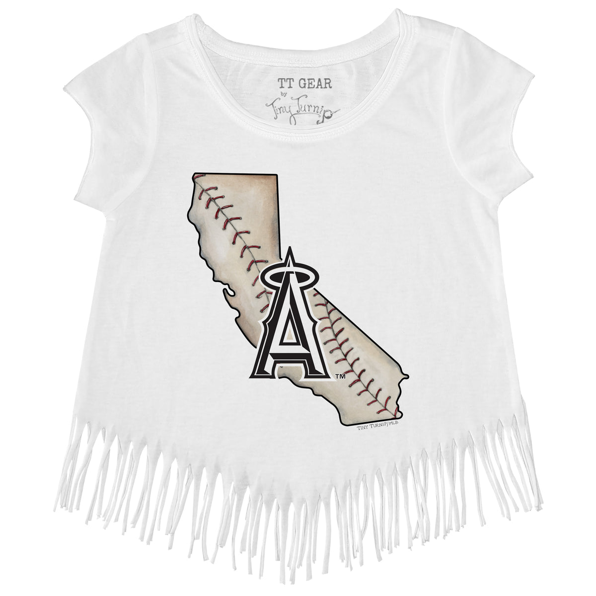 Los Angeles Angels Nacho Helmet Fringe Tee 2T / Red