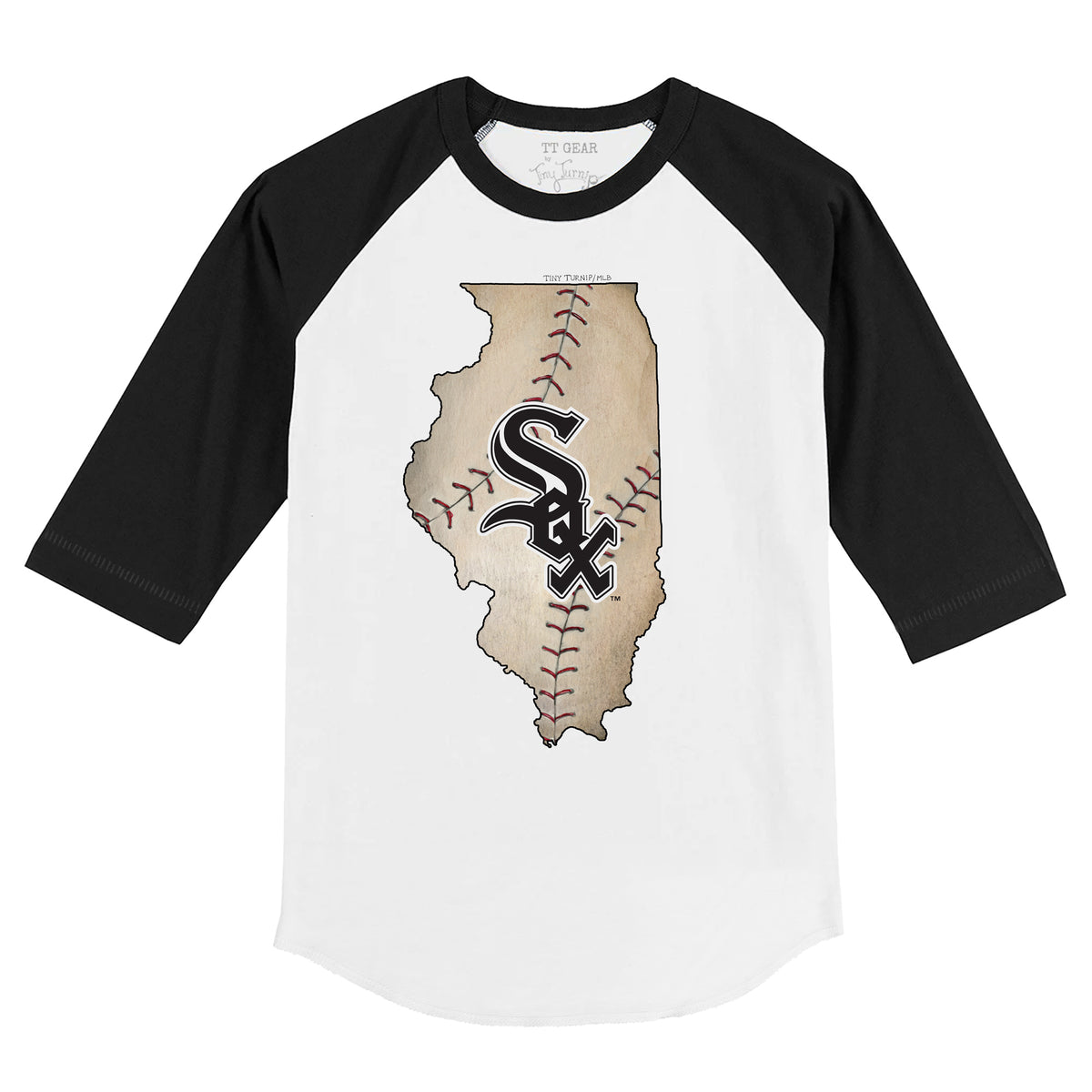 Girls Youth Chicago White Sox Tiny Turnip White Kate the Catcher Fringe  T-Shirt