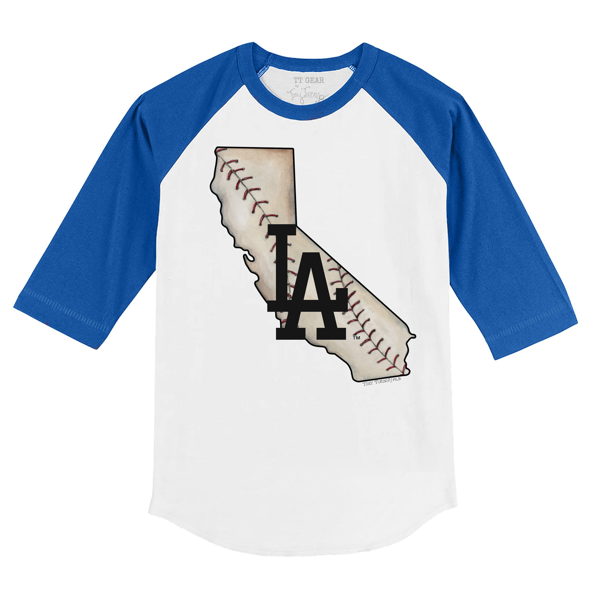 Toddler Tiny Turnip White Los Angeles Dodgers TT Rex T-Shirt