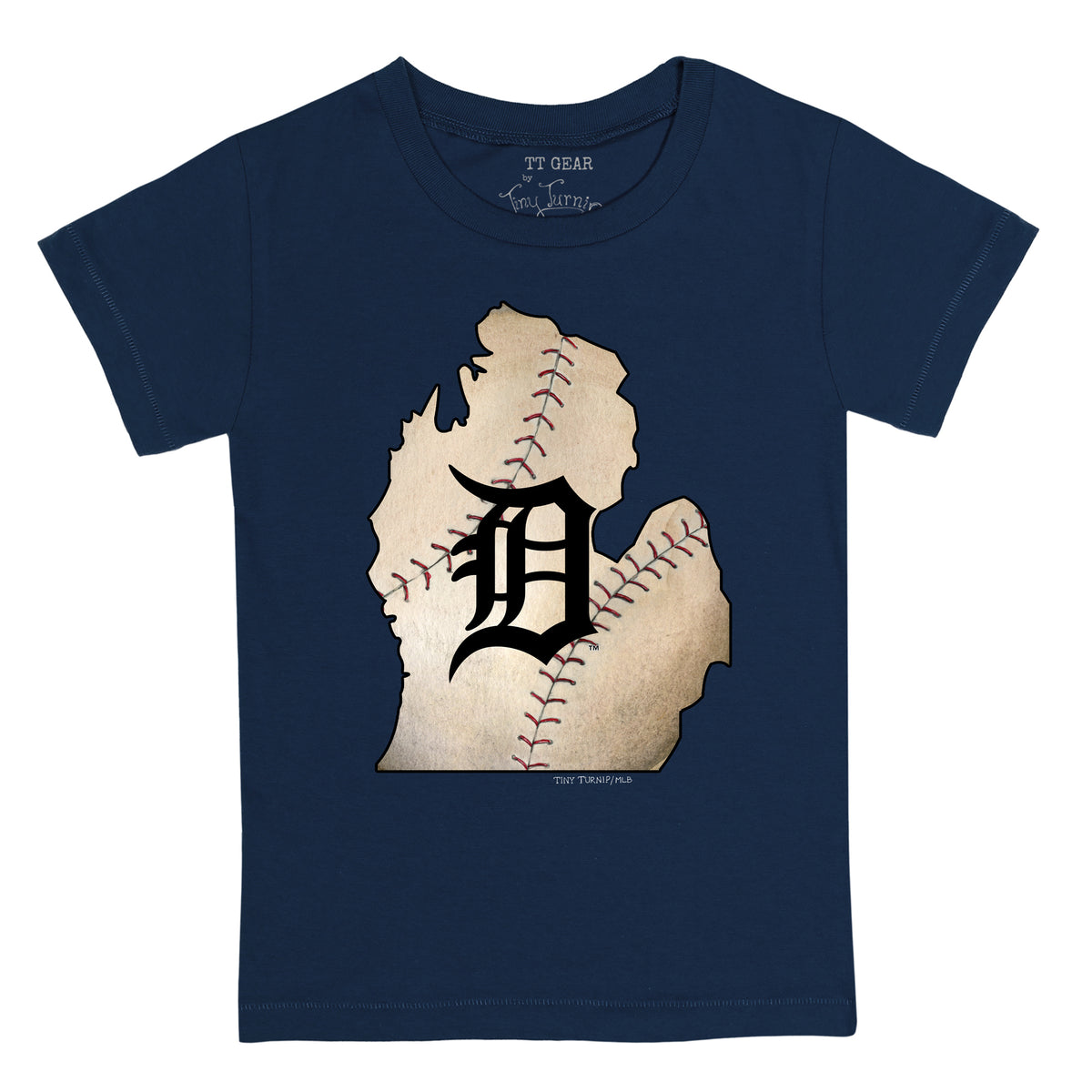 Detroit Tigers Navy Dog T-Shirt Tee - Detroit Game Gear