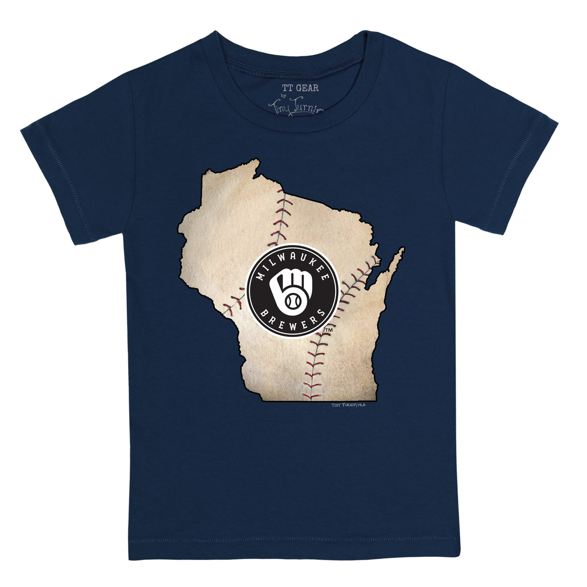 Tiny Turnip Milwaukee Brewers Dirt Ball Tee Shirt Women's XS / White