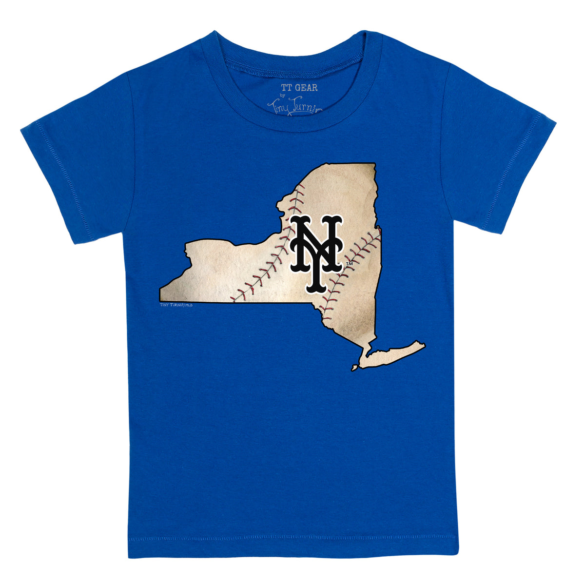 New York Mets Tiny Turnip Infant Hat Crossbats T-Shirt - White