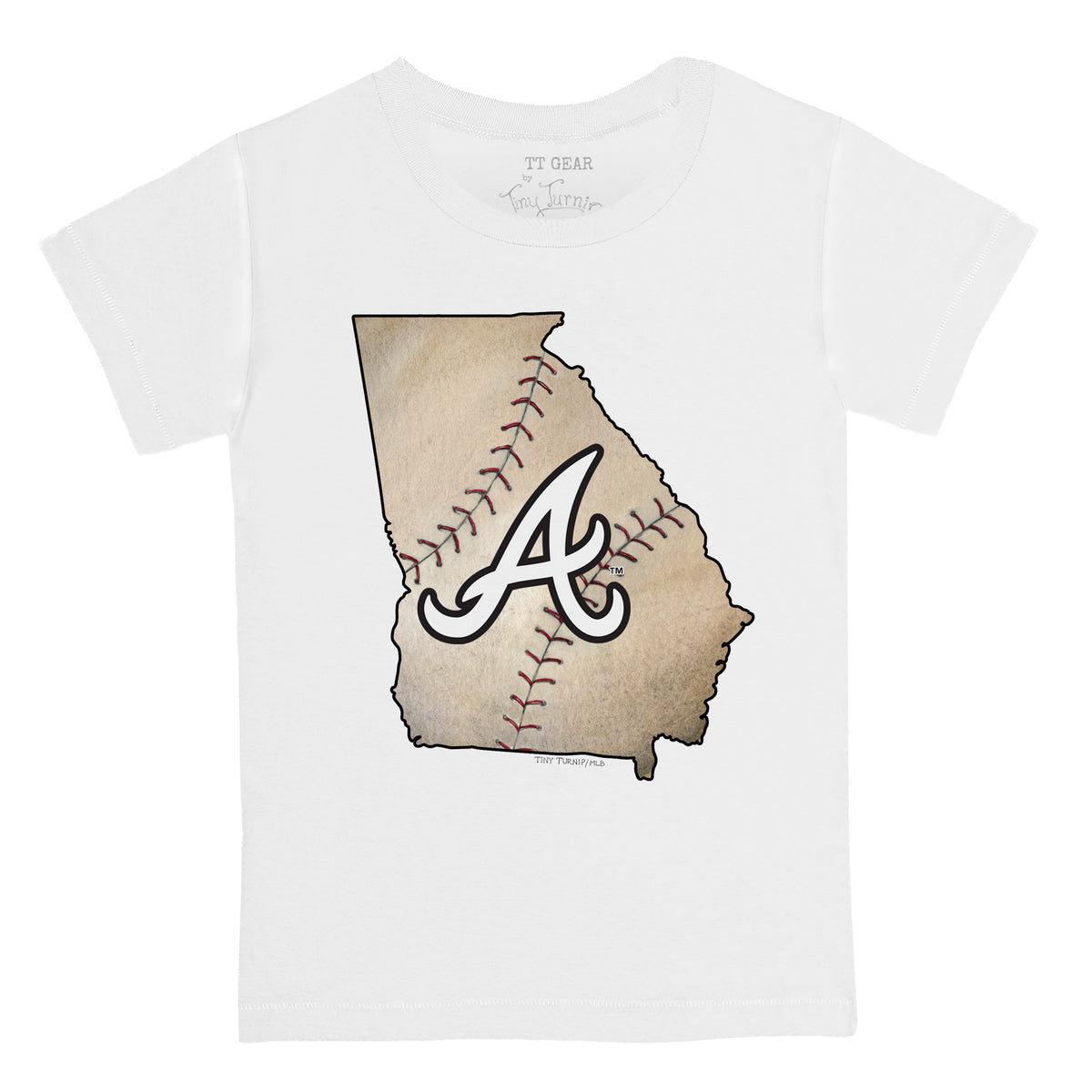 Lids Atlanta Braves Tiny Turnip Youth Nacho Helmet T-Shirt - White