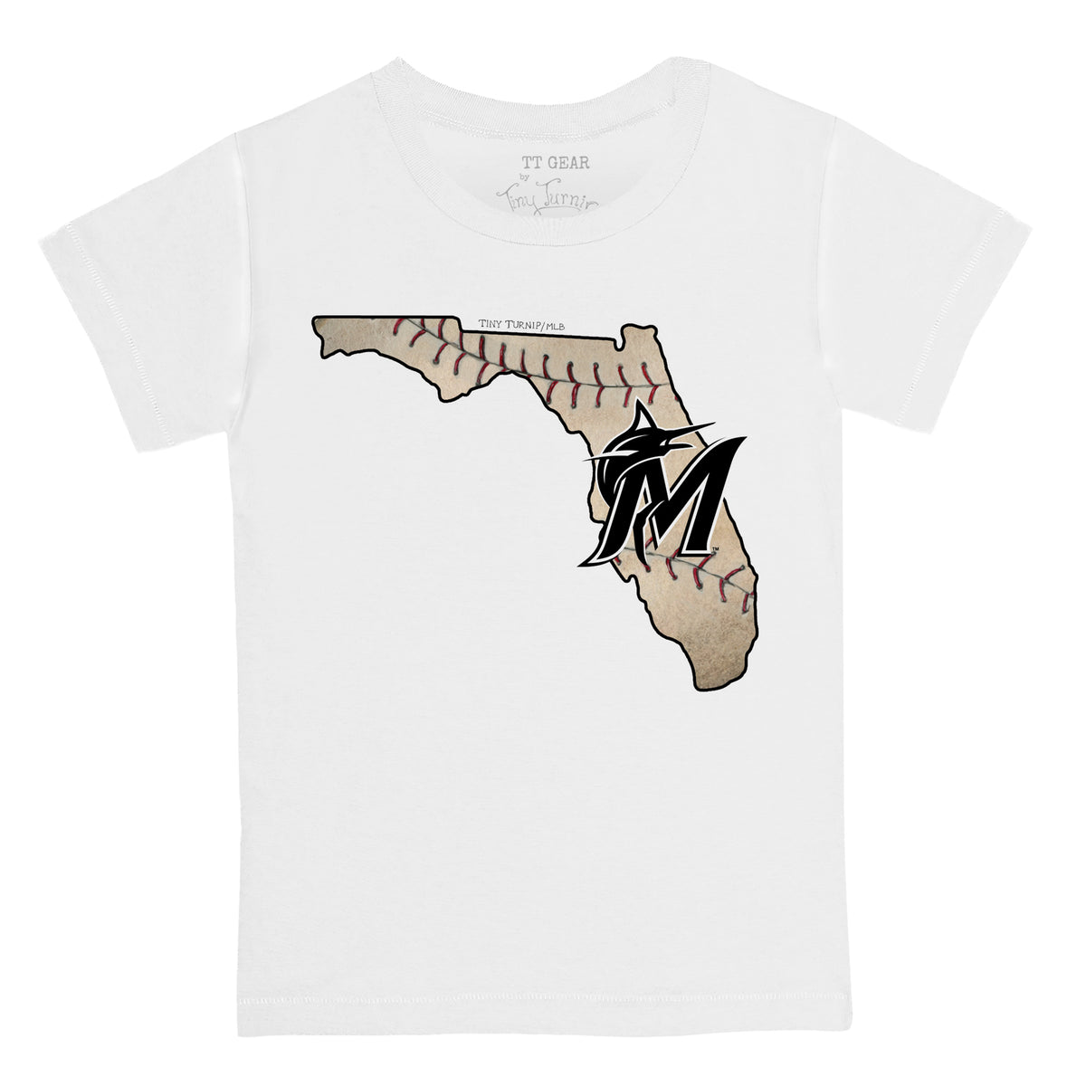 Miami Marlins Babes Tee Shirt 24M / White