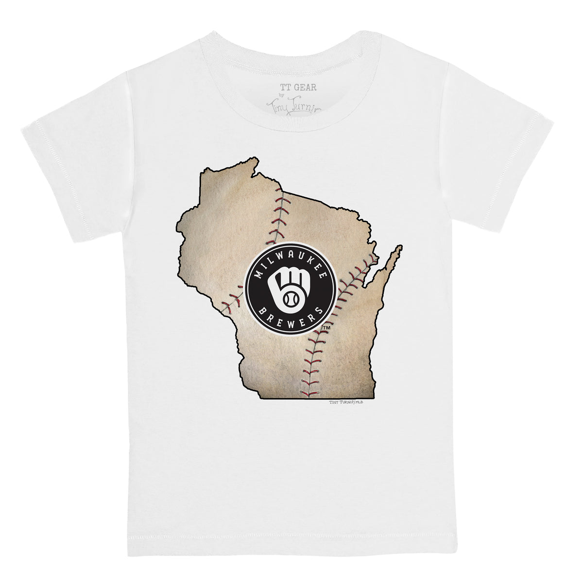 Youth Tiny Turnip White Milwaukee Brewers Dirt Ball T-Shirt Size: Small