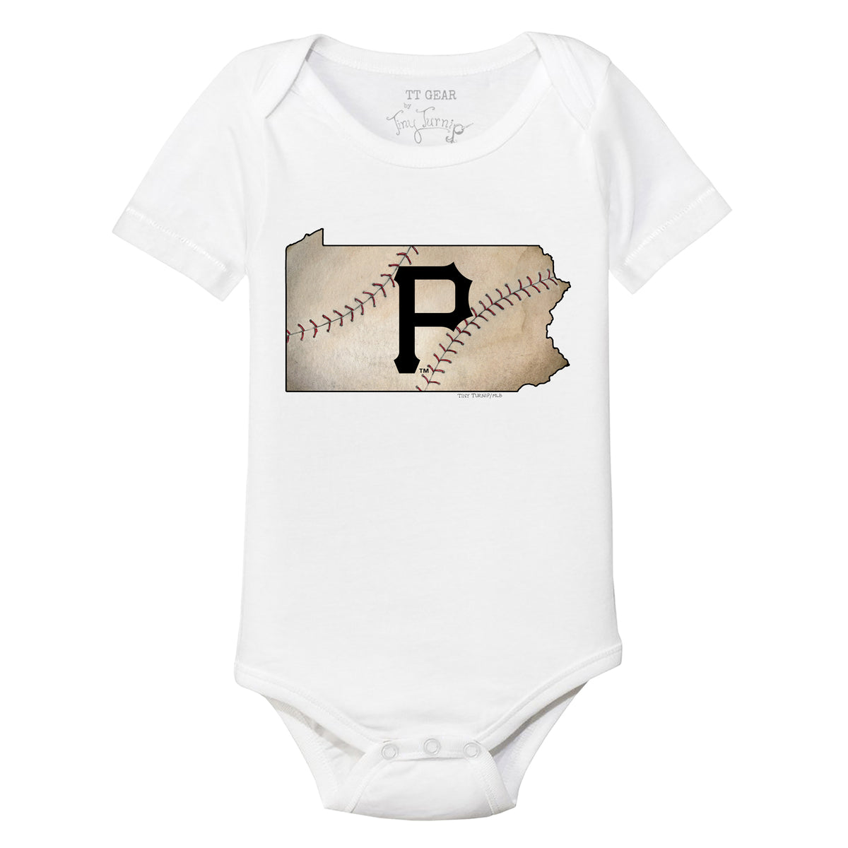 Pittsburgh Pirates Tiny Turnip Infant Slugger T-Shirt - White