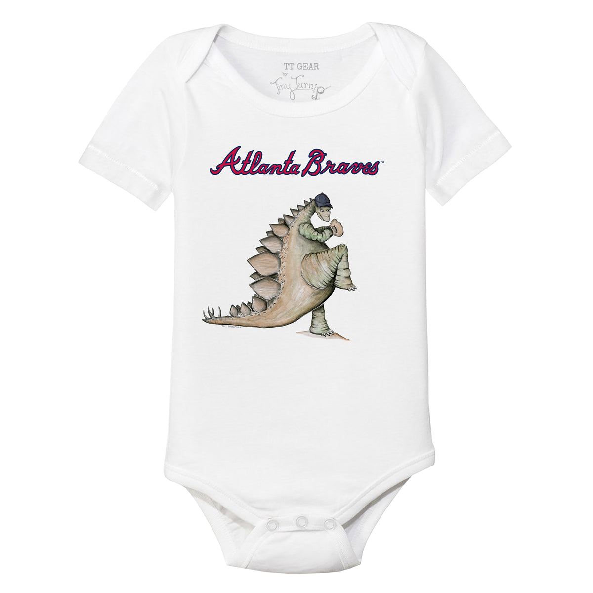 Atlanta Braves Babes Short Sleeve Snapper 6M / White