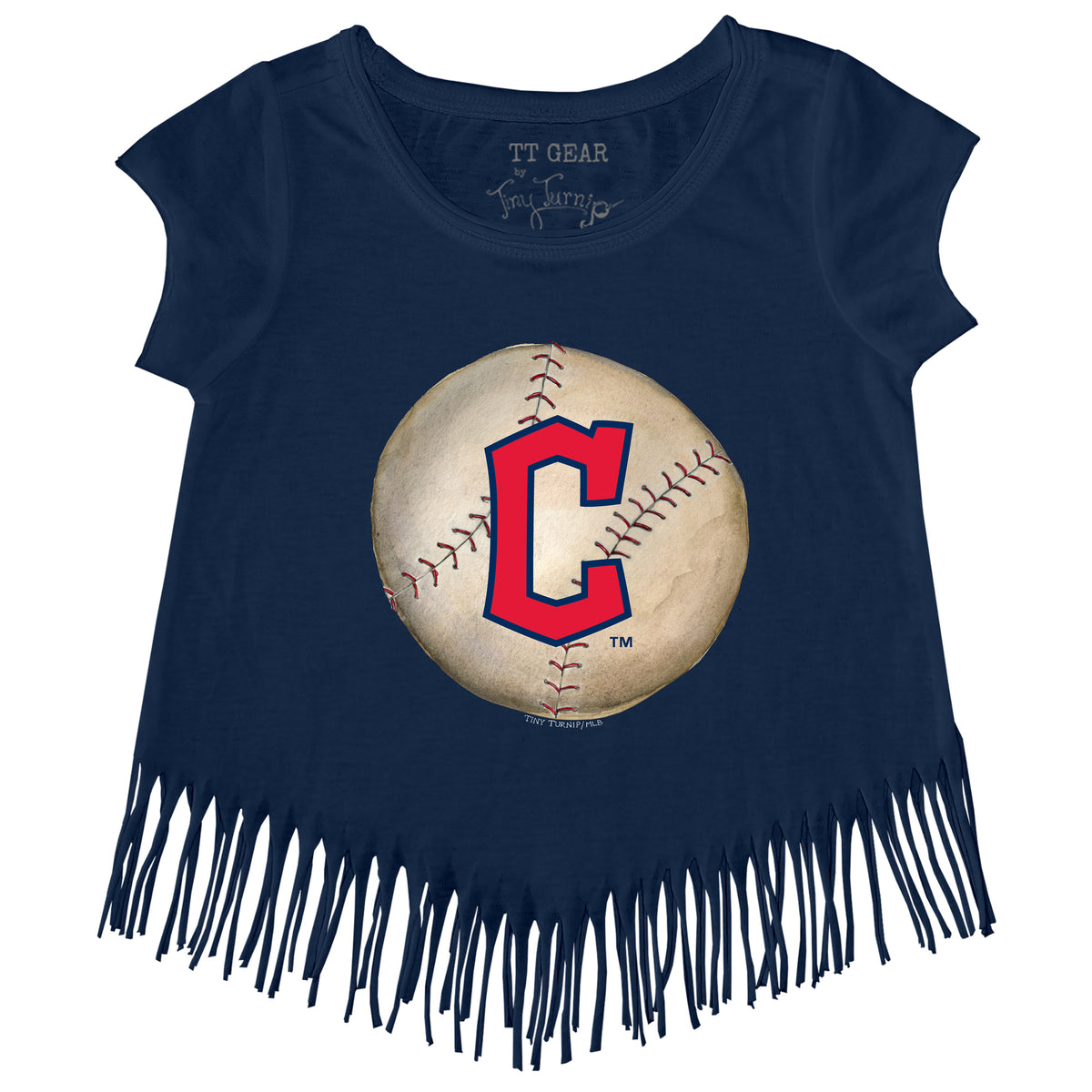 Girls Toddler Tiny Turnip Red St. Louis Cardinals Triple Scoop Fringe T-Shirt Size: 2T