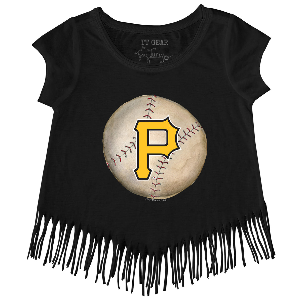 Pittsburgh Pirates Baseball Love Fringe Tee 3T / Black