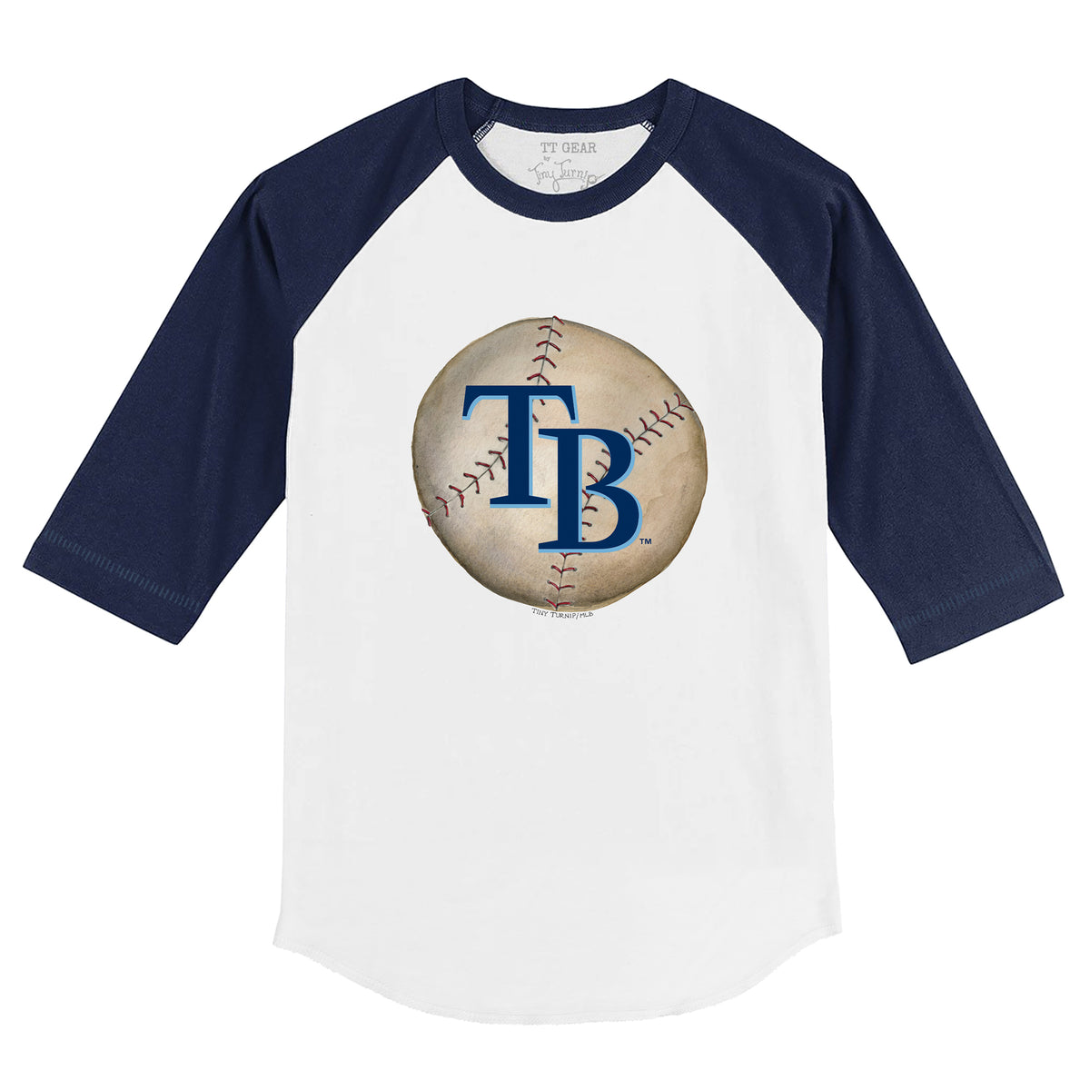 TinyTurnip Detroit Tigers Spring Training 2023 3/4 Navy Blue Sleeve Raglan Youth Small (6-8)