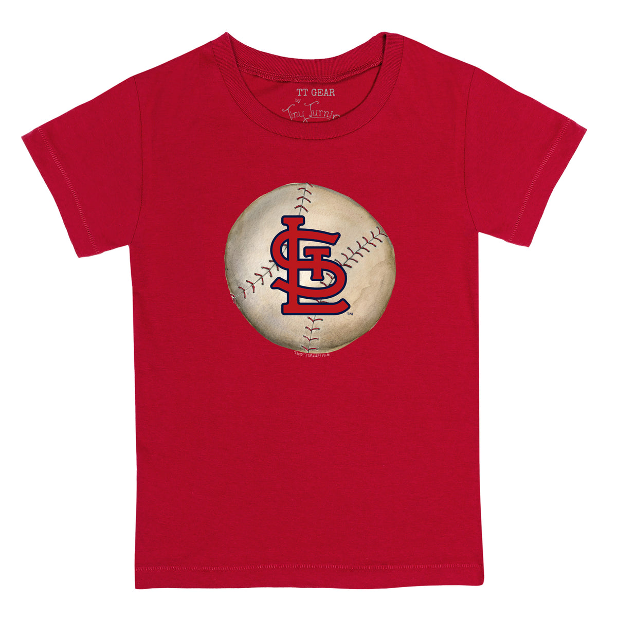 Women's St. Louis Cardinals Tiny Turnip White Girl Teddy T-Shirt