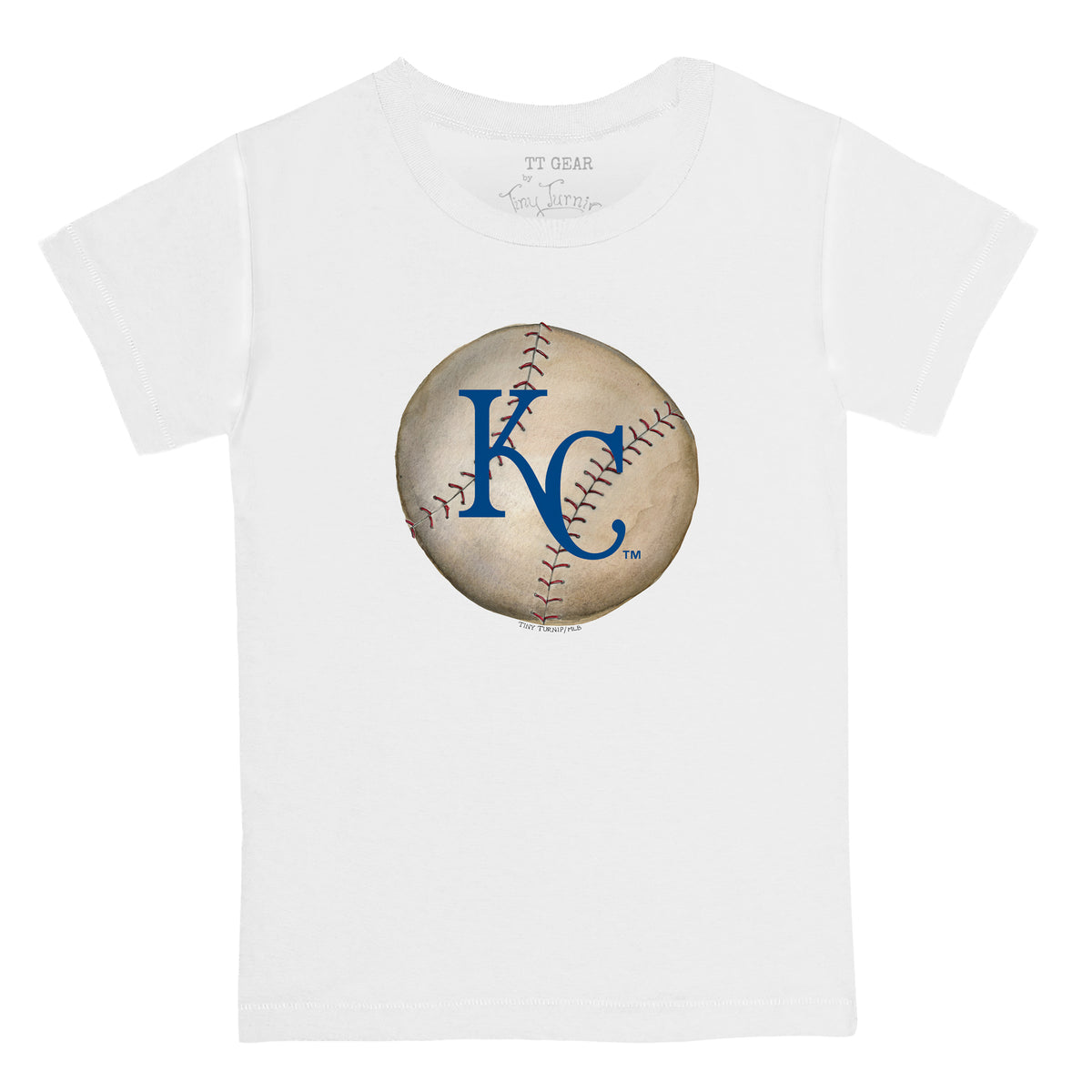 Lids Kansas City Royals Tiny Turnip Women's Baseball Tear 3/4-Sleeve Raglan  T-Shirt - White/Royal