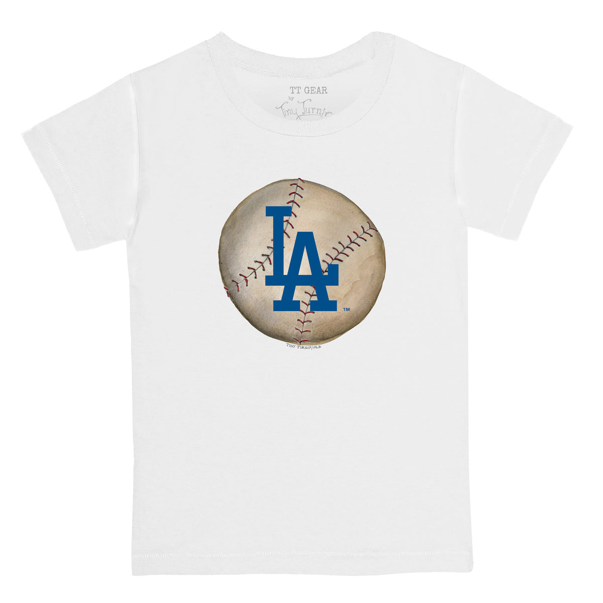 Los Angeles Dodgers Tiny Turnip Toddler Dirt Ball T-Shirt - White