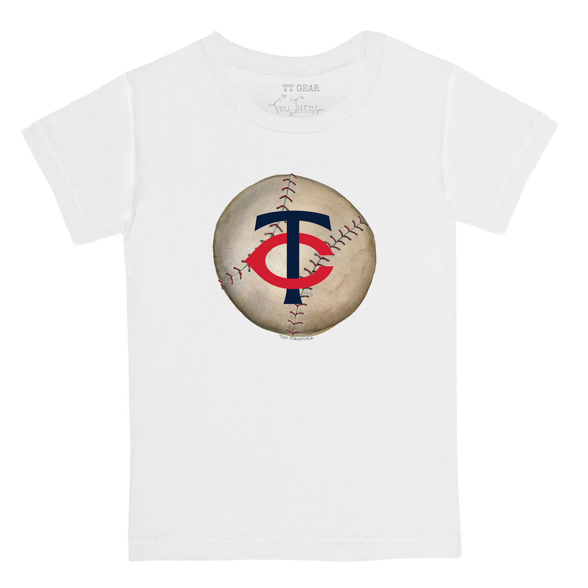 Youth Tiny Turnip Navy Minnesota Twins Baseball Flag T-Shirt Size: Medium