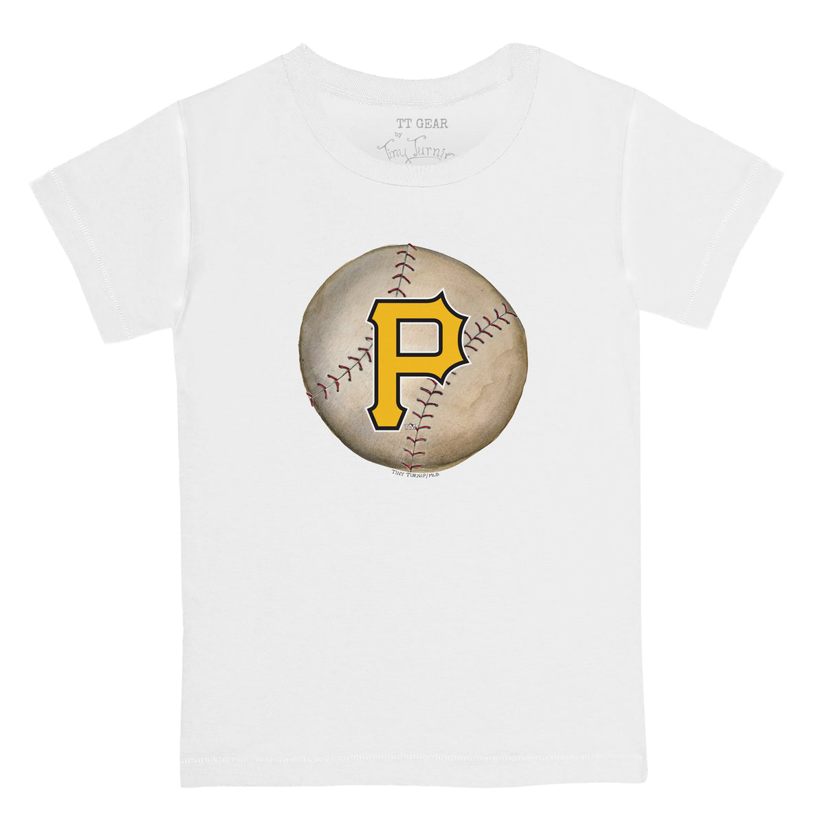 Pittsburgh Pirates Tiny Turnip Toddler Heart Banner T-Shirt - White