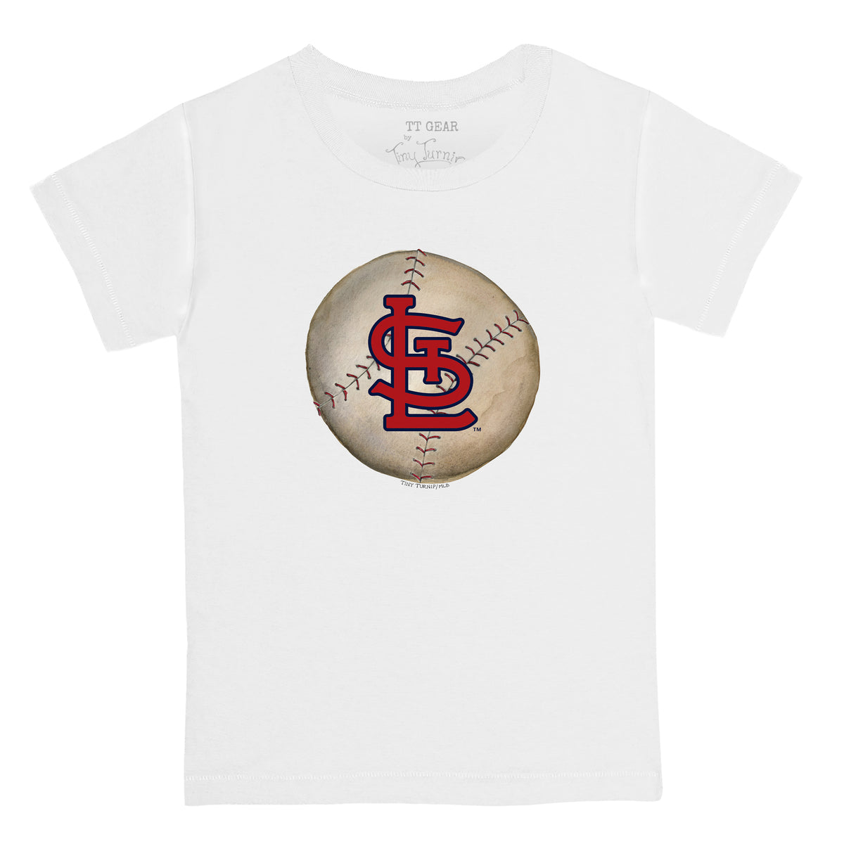 Youth Tiny Turnip White St. Louis Cardinals Stacked T-Shirt Size: Small
