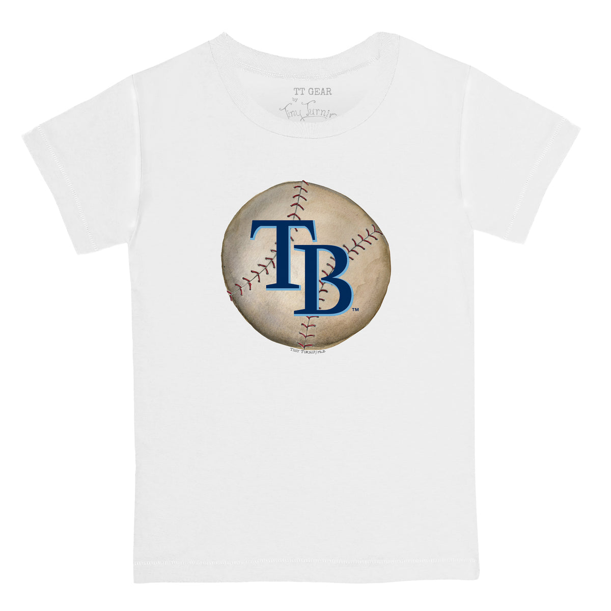 Tiny Turnip Tampa Bay Rays Baseball Love Tee Shirt Women's 2XL / White