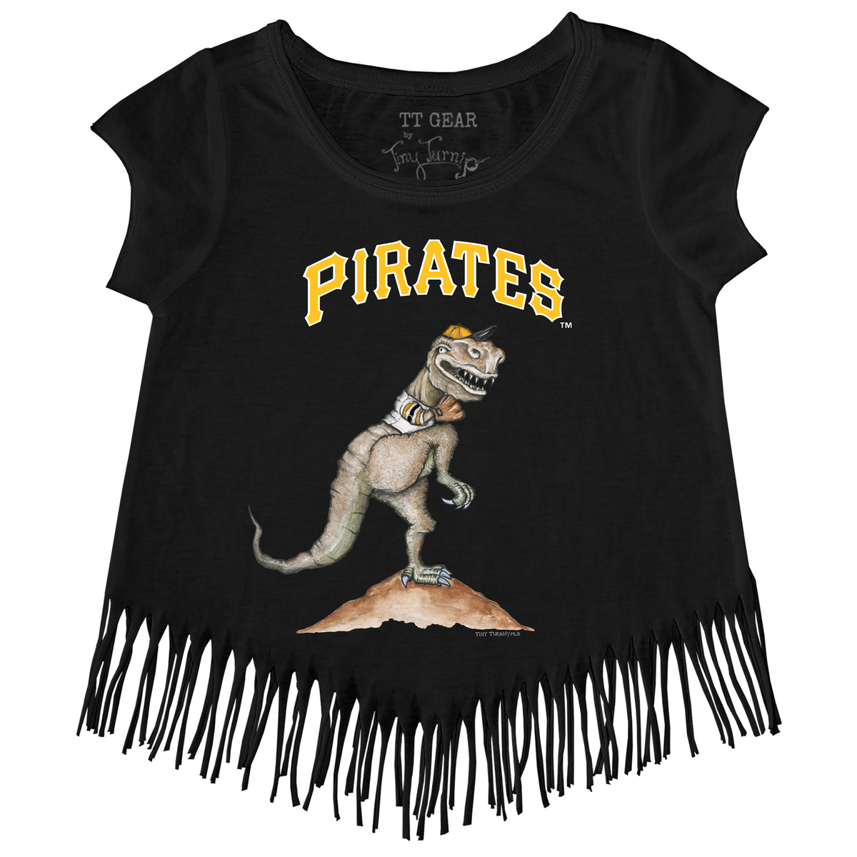 Pittsburgh Pirates Baseball Love Fringe Tee 3T / Black