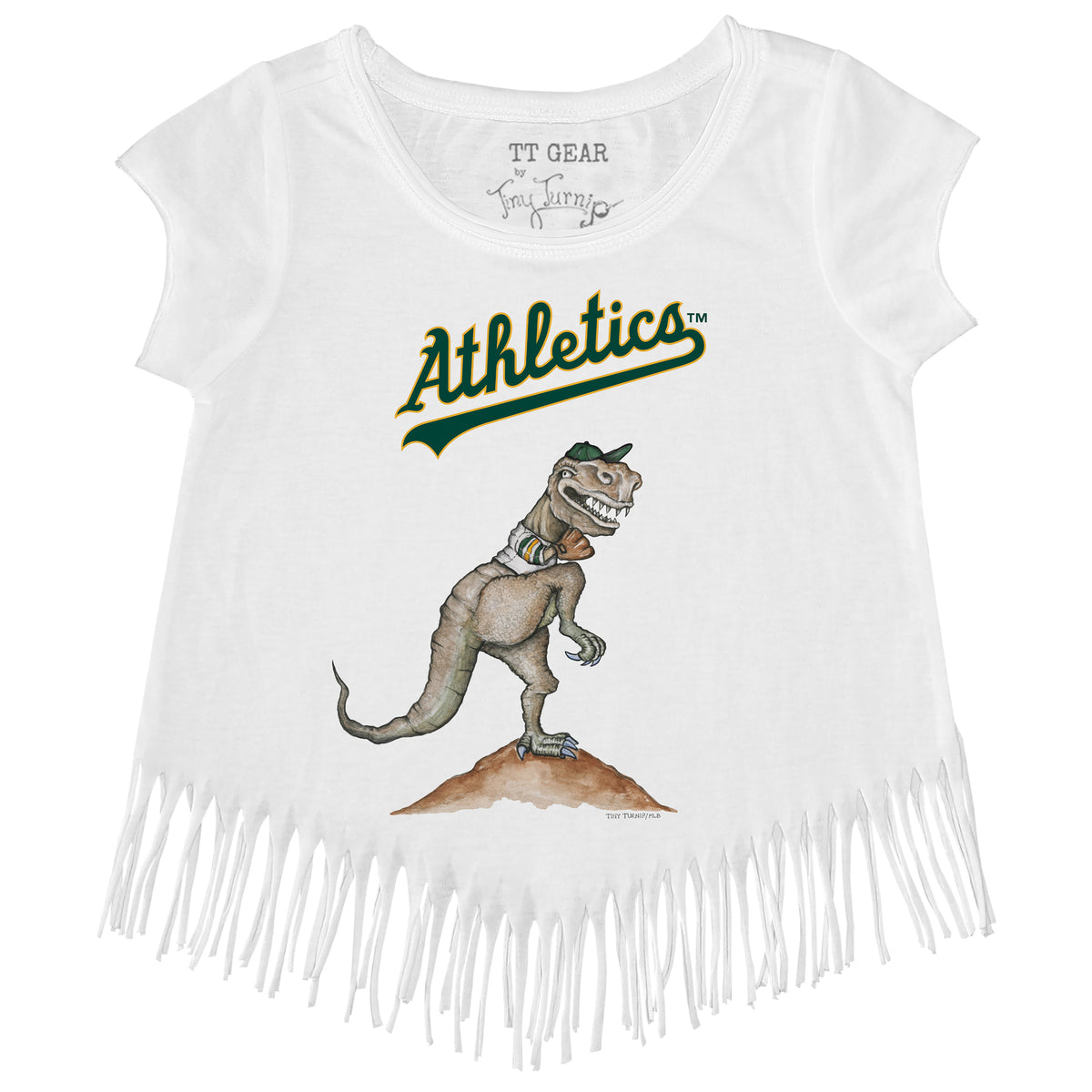 Oakland Athletics Blooming Baseballs Fringe Tee