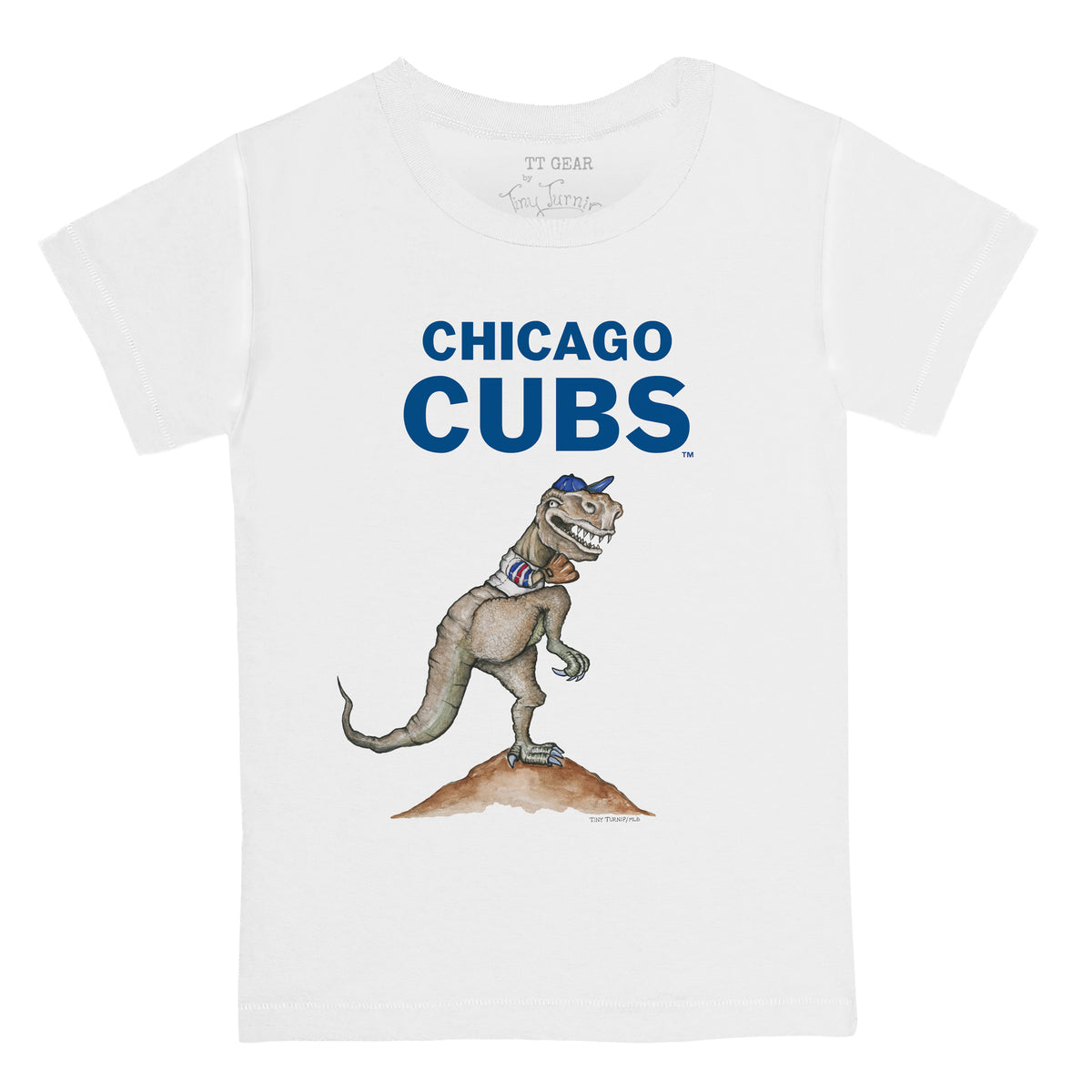 Youth Tiny Turnip White Chicago Cubs State Outline T-Shirt Size: Extra Large