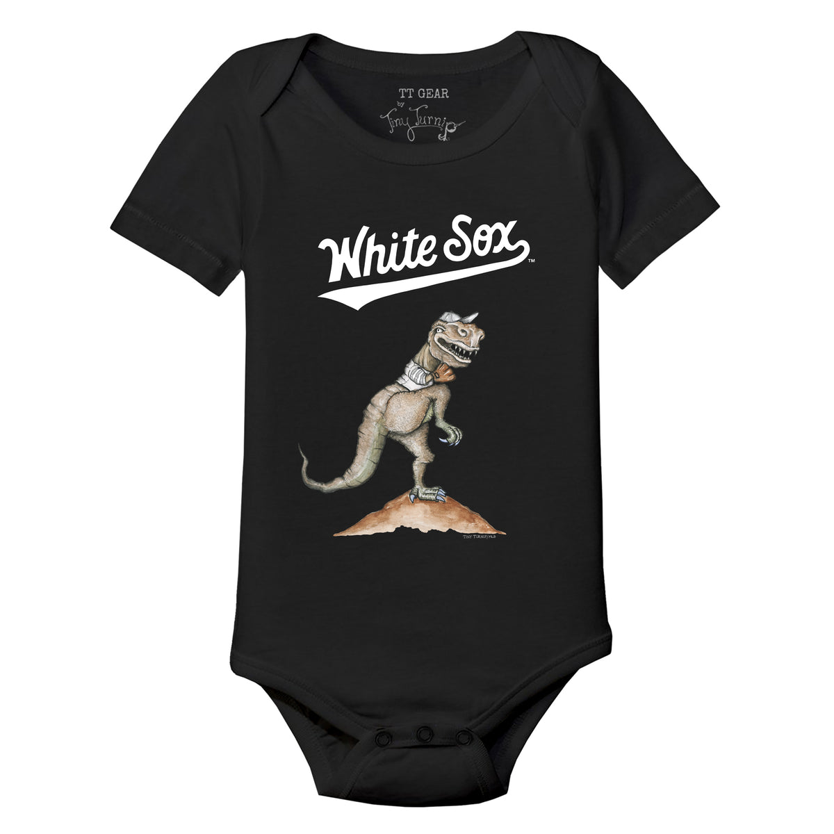 Toddler Tiny Turnip White Chicago Sox TT Rex T-Shirt