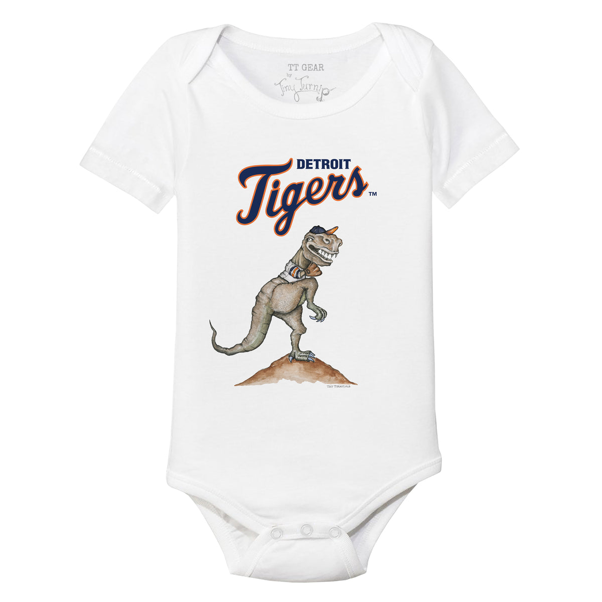 Detroit Tigers Triple Scoop Short Sleeve Snapper 6M / Navy Blue